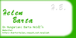 helen barta business card